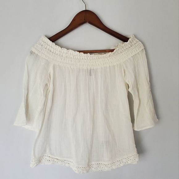aerie Tops - Aerie Crinkle Gauze Top size S